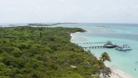 cayo icacos tropical beach paradise in puerto rico - aerial