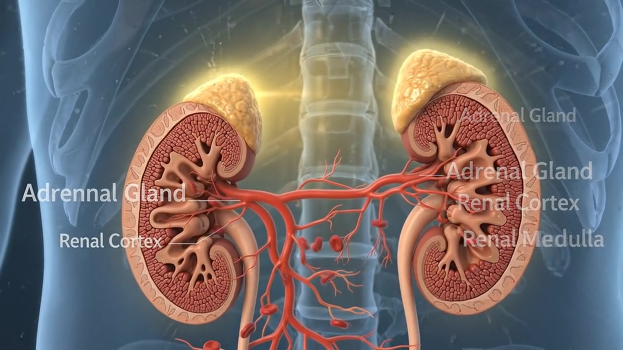 3D Medical Animation of Human Urinary System Anatomy