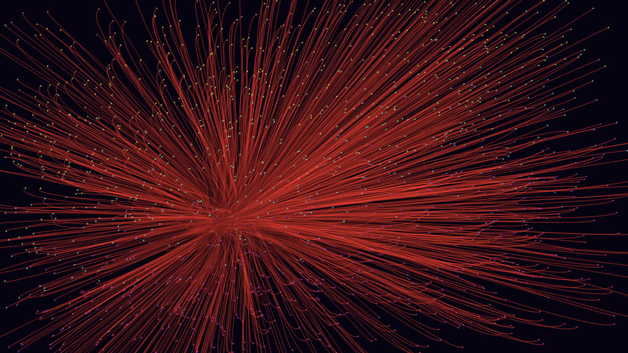 Close-up photo showcasing a red spiral pattern constructed from numerous thin red lines on a black background, creating a visually striking and mesmerizing design