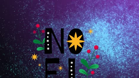 Animation-of-noel-text-over-stars