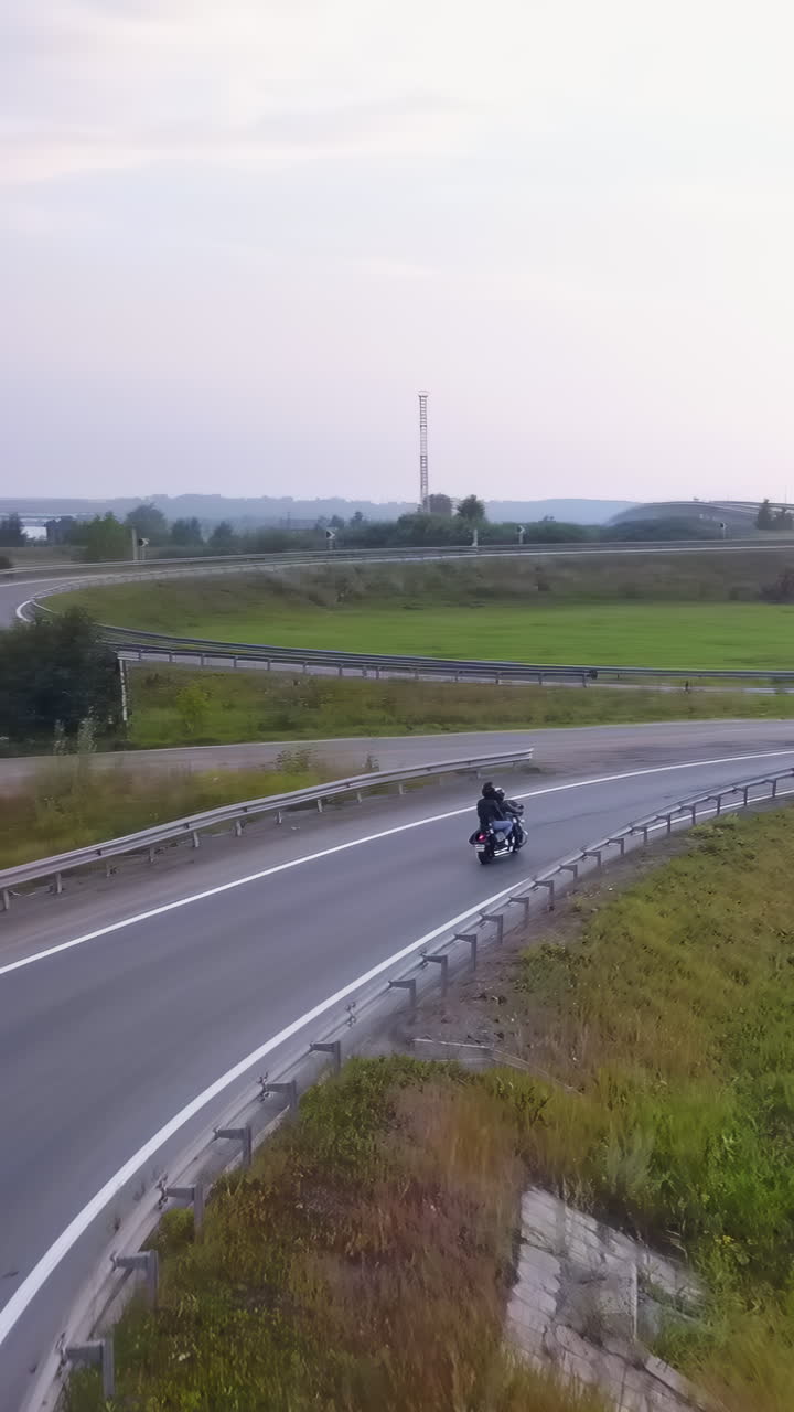 Motorcycle on a highway