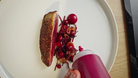 duck breast with berry sauce