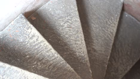 panning shot of  spiral staircase