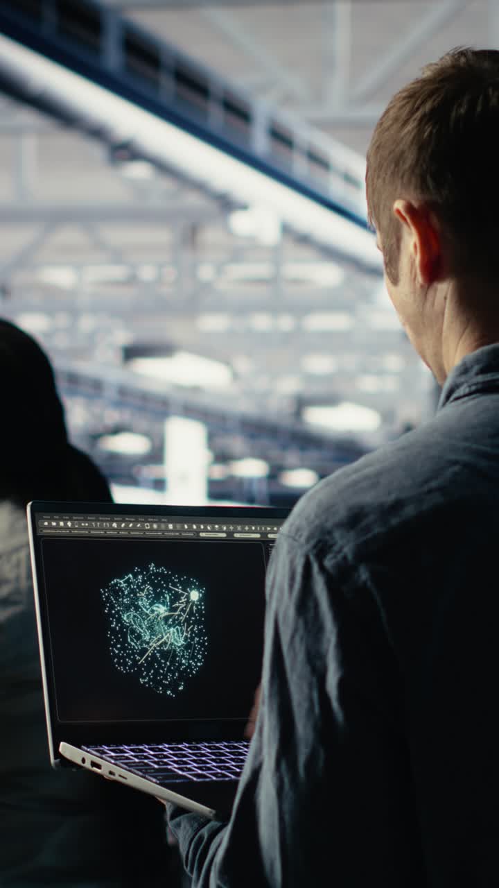 Vertical Video Data Center Engineer Adjusts System Settings To Improve Ai Rigs Processing Speed