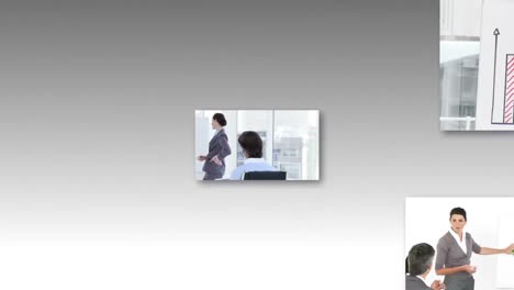 montaje de video de una presentación de negocios