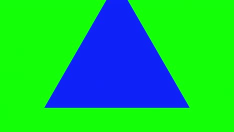 green background and multiple moving triangles, zoom in and out repeatedly
