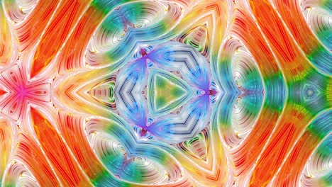 3d elegante abstracto en bucle bg como patrón simétrico ondulado como estructura caleidoscópica con ondas, vidrio líquido multicolor con hermosos colores de gradiente. 4k animado fluido colorido de moda