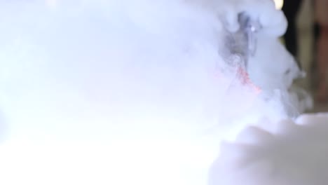 ice cream cones in smoke