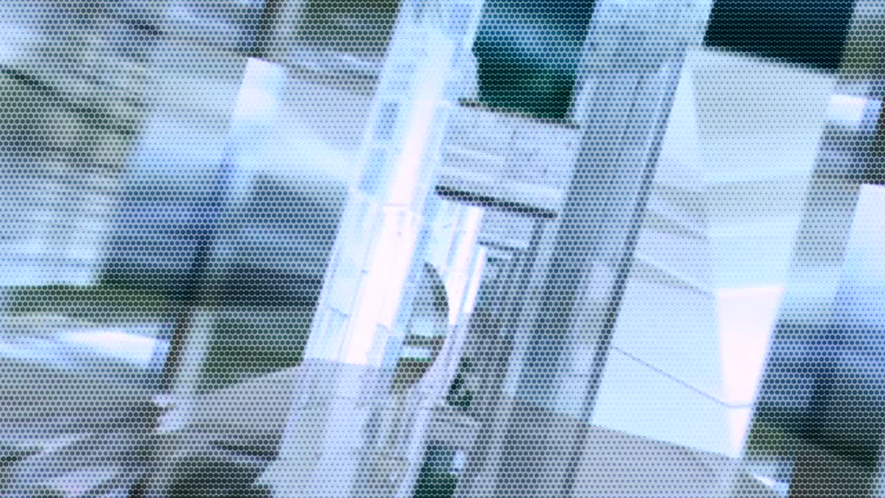 fondo de movimiento animado generado por computadora que muestra las líneas del horizonte de las rejillas del paisaje de la ciudad