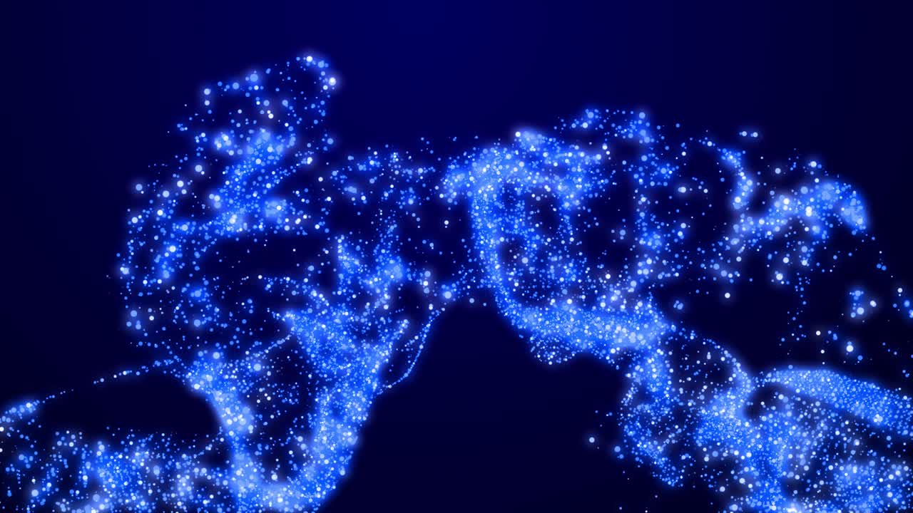 푸른 반이는 반이고 반이며, 적적한 액체에서 회전하며, 빛에 빛나는 색이 빛납니다. 4k 입자 배경은 기름에 있는 콘페티와 같습니다. 마는 알파 채널로 매트됩니다.