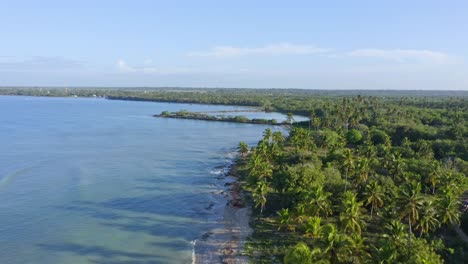 playa boca soco en republica dominicana. aéreo hacia adelante