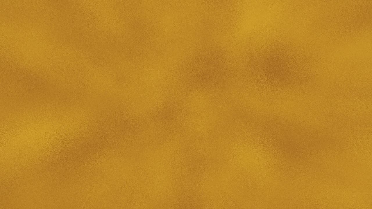 Golden foil background with copy space. Backdrop for company logo, new year events design, festivals, ceremony. Gold texture pattern. 3D rendering animation. Seamless loop 4k video