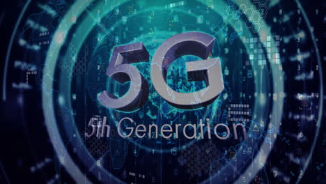 5g-Textanimation-Der-5.-Generation-über-Digitalem-Netzwerk-Und-Weltkartenhintergrund