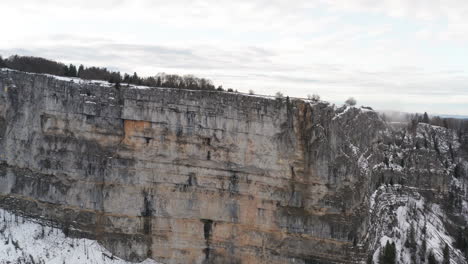 beautiful aerial of mountain ridge covered in snow