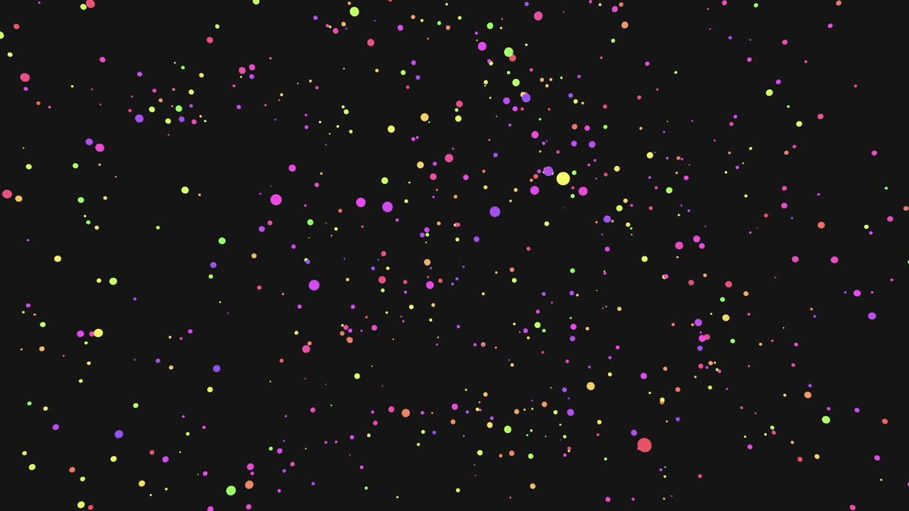 검은 바탕에 있는 다채로운 점들