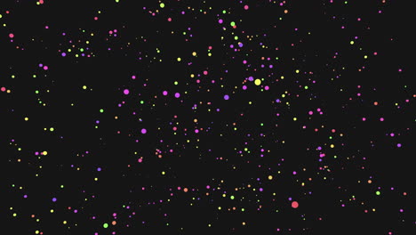 A-Colorful-Dots-On-A-Black-Background