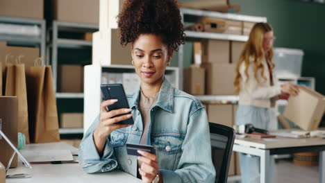 woman doing online shopping for her small business