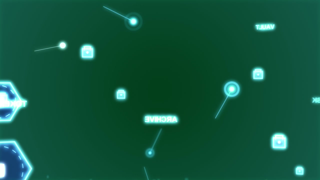 HUD reacting to sliding bar, nodes redistributing to show backup on transparent background