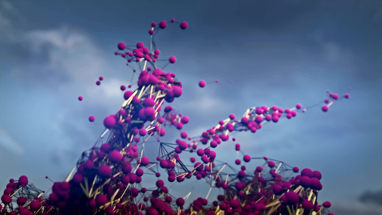 추상적인 분자 연결.