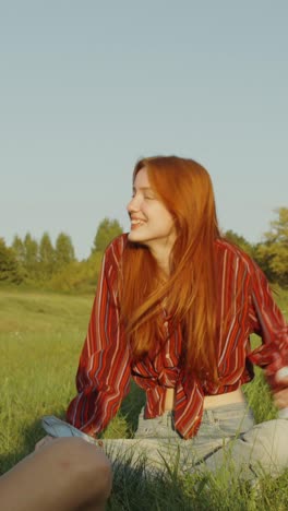 young woman enjoying nature