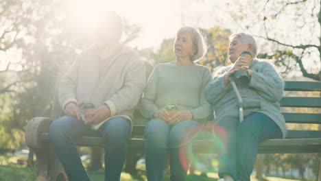 relax, conversation and peace with old people