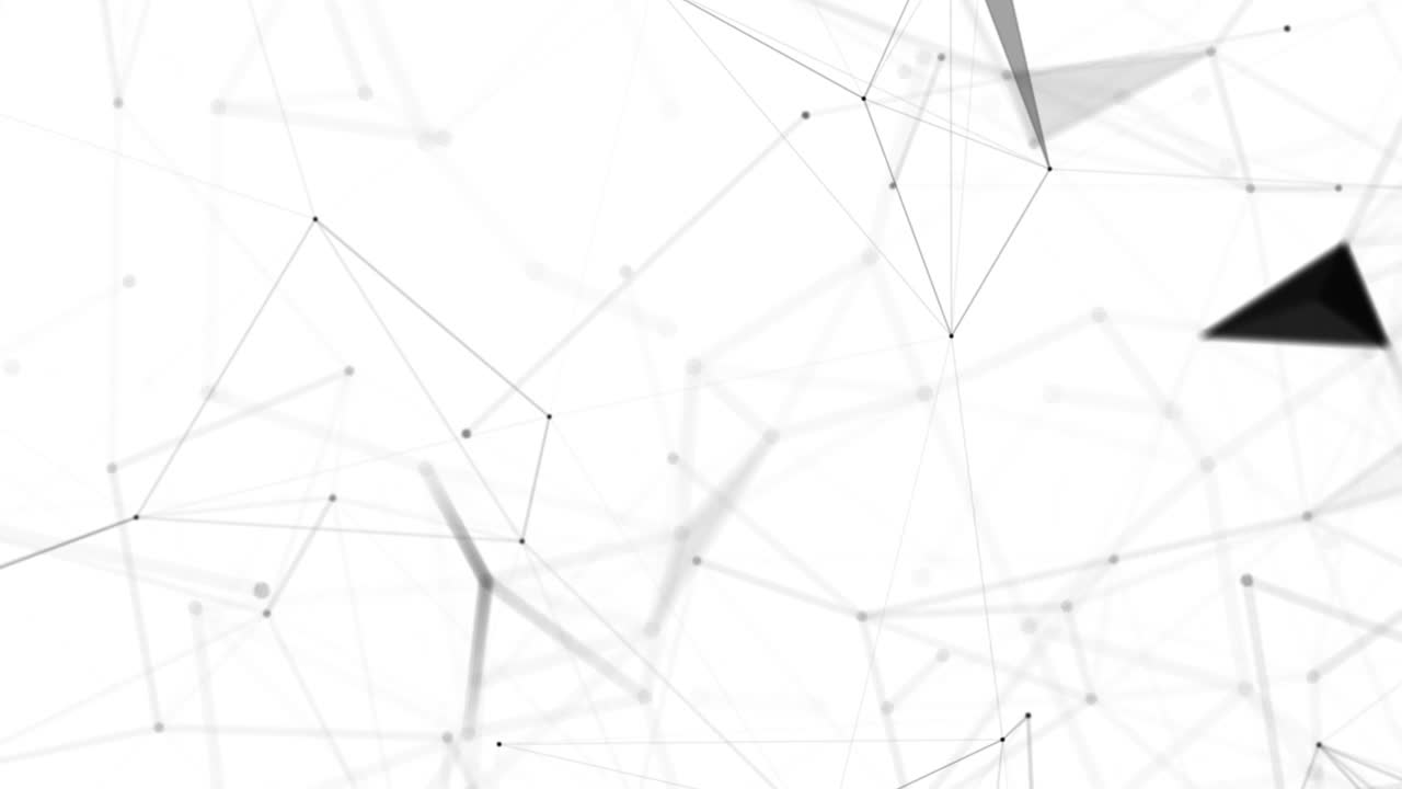 Plexus fantasy abstract technology. Abstract geometric background with moving lines, dots and triangles. Science. Medicine and technology. Loop animations