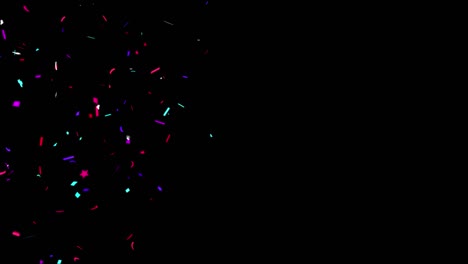 animación de brillo colorido confeti cayendo explosión de popper animación de bucle 4k