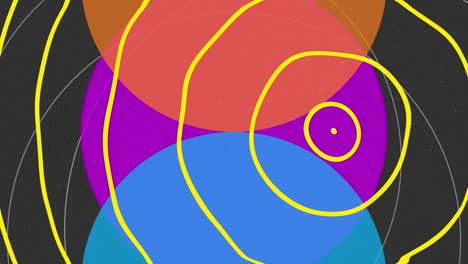 animación de formas en movimiento sobre un fondo gris