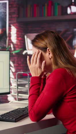 vertical video smart ai assistant displayed on computer monitor helping person complete tasks
