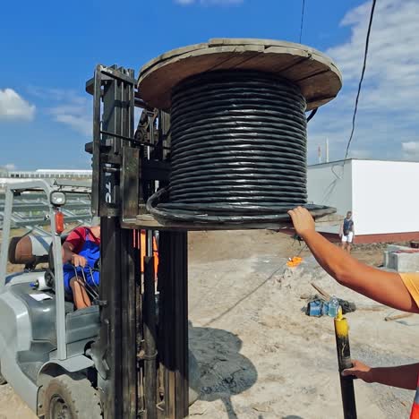sitio de construcción industrial