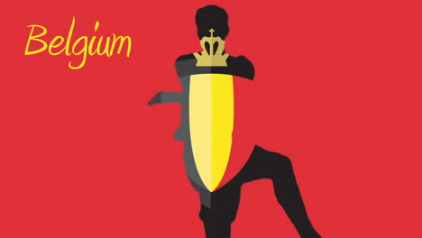 animación de la copa del mundo de bélgica 2014 con un jugador