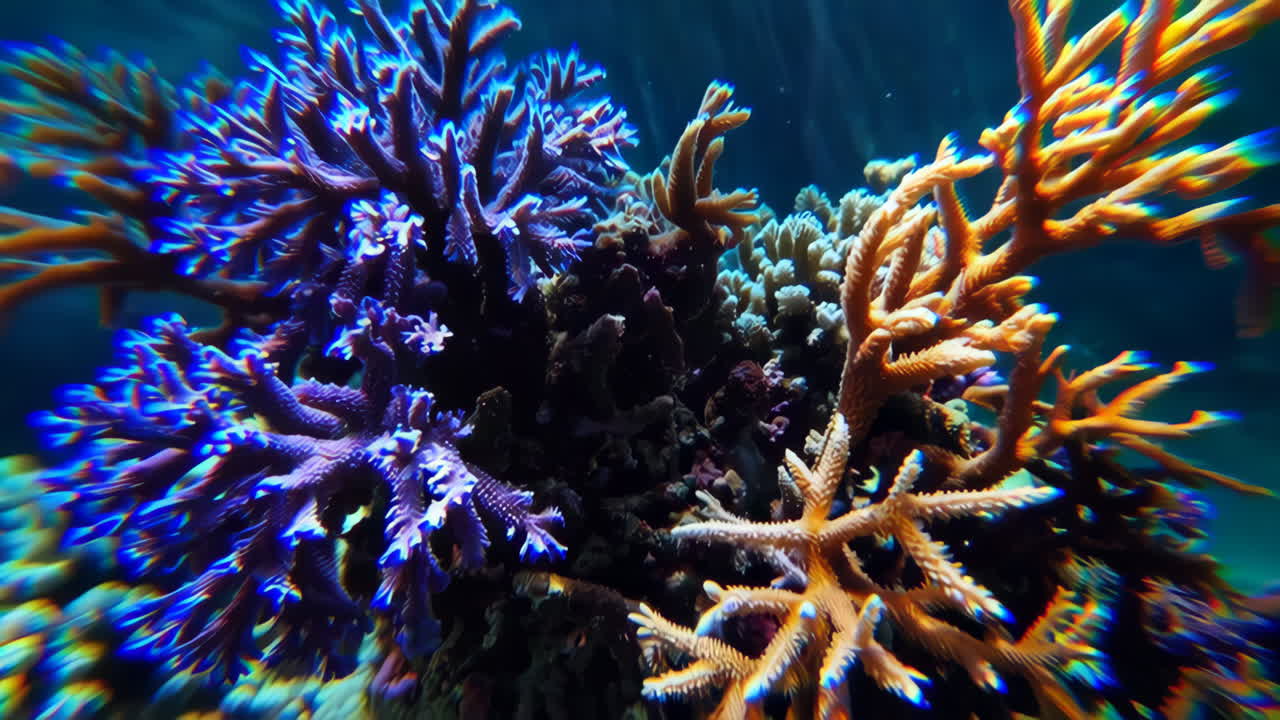Vibrant Underwater Coral Reef Formations