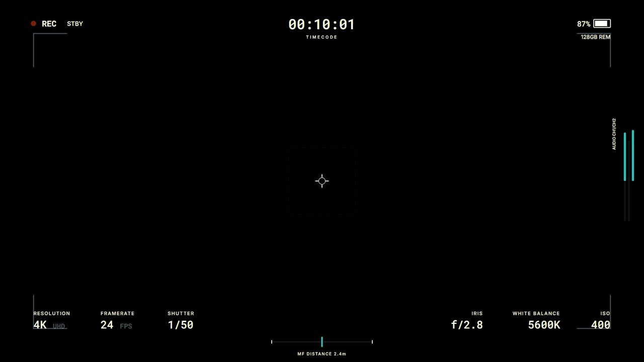 Digital Camera Viewfinder Interface Overlay
