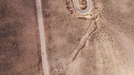 vista aérea por encima de la carretera de lipán en la ruta 52