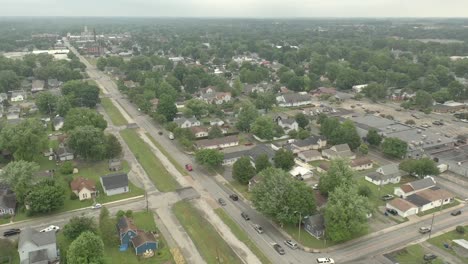 small town houses drone clip 3