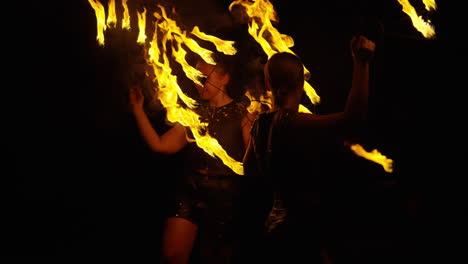 fire dancers performance