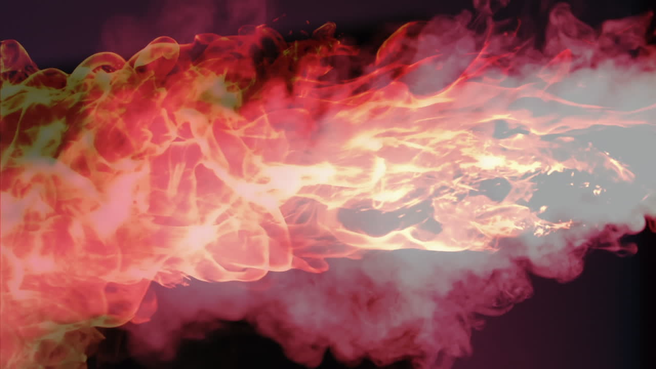 fuego falso y ahumado con fondo negro