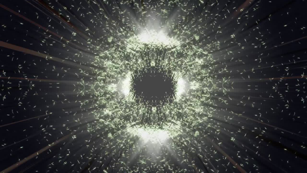 Animation of light spots over light trails