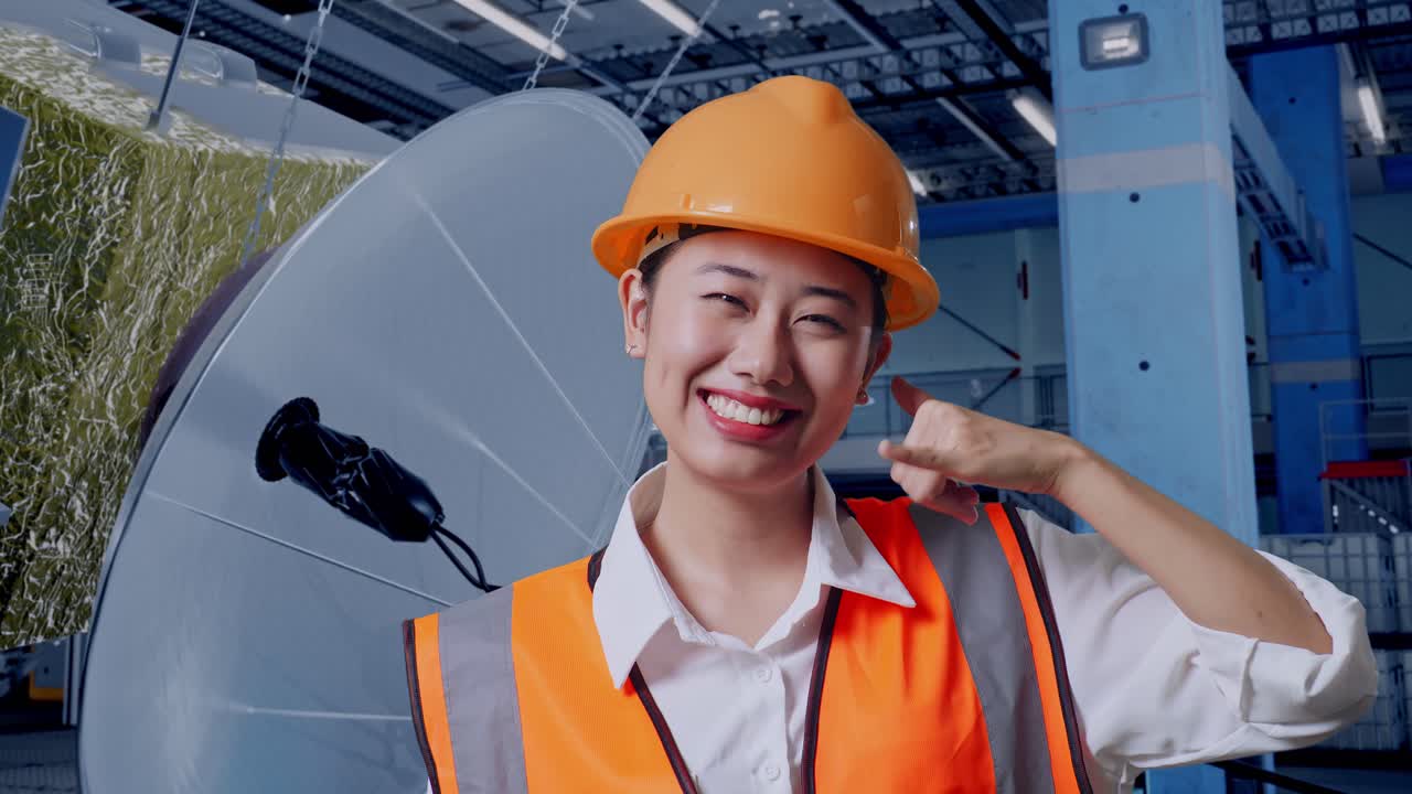 공장에서 일하는 여성 엔지니어