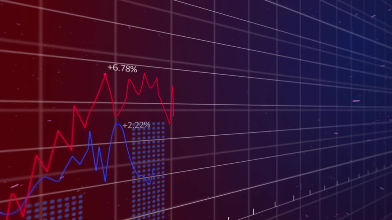 Animation of statistics and financial data processing
