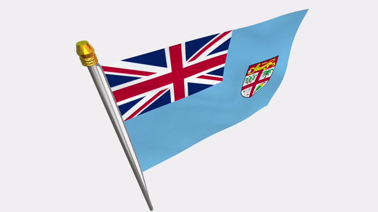 바람에 날아다니는 피지 발의 루프 비디오, 4k의 느린 동작 비디오, 알파 채널