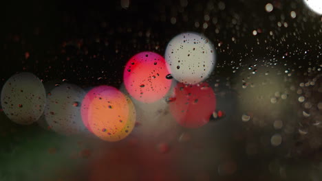 car window bokeh rainy night