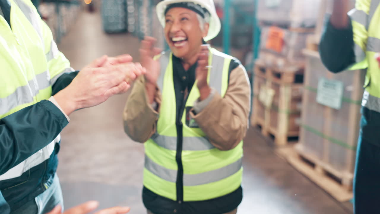 Warehouse Workers Celebrating Success