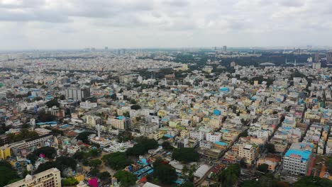 day time bangalore cityscape aerial panorama 4k india