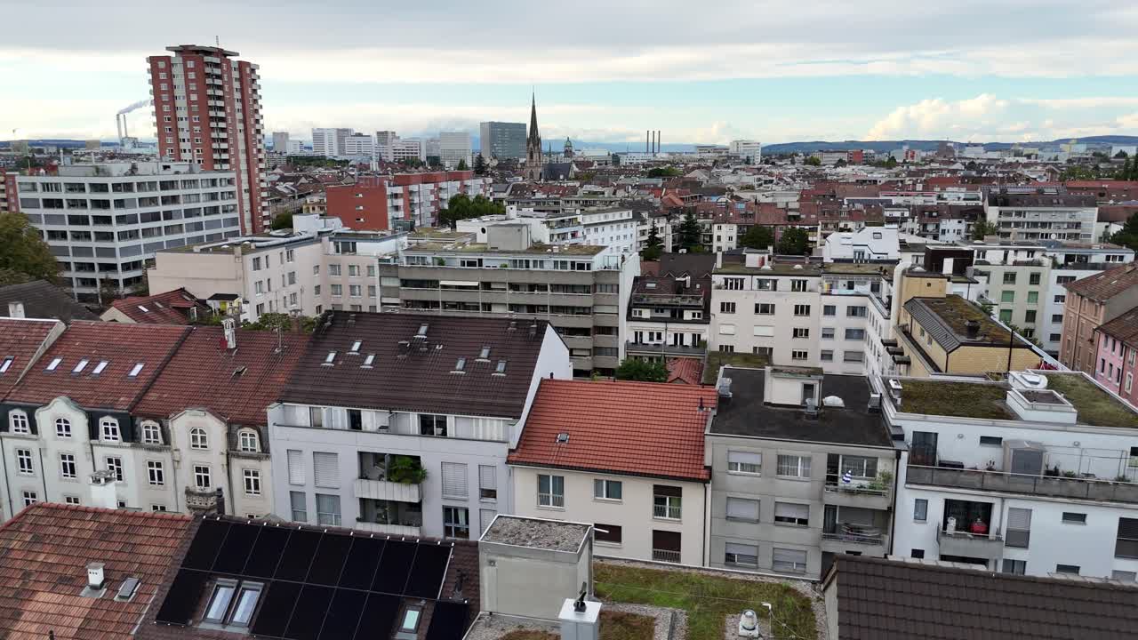 moving toward old town Basel, Switzerland