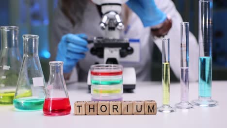 thorium element in a science laboratory