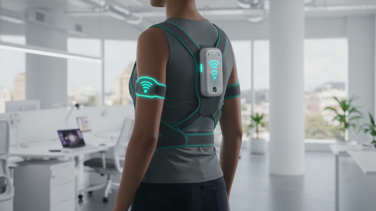 Advanced Wearable Technology: Innovative Smart Harness with Connectivity Features for Enhanced User Experience in Modern Office Environments