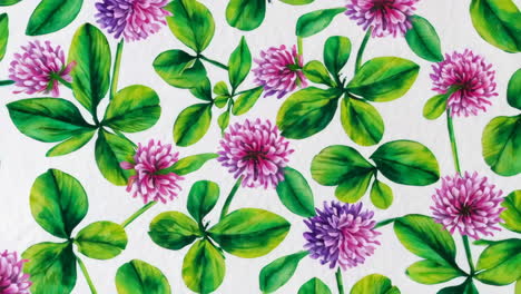 vibrant clover and blossom pattern background