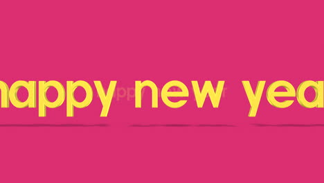 Rolling-Happy-New-Year-text-on-red-gradient