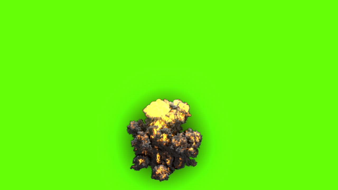 Dynamic Explosion on Green Screen